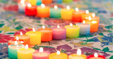 Large Colourful Tealights