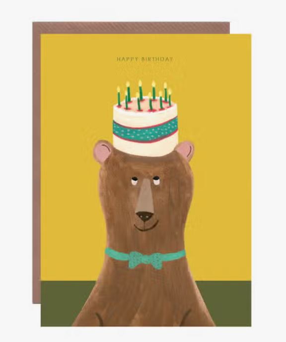 Cake On Bear Card