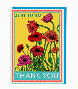 Poppies Thank You Greeting Card