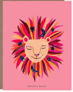 Magic Lion Birthday Greetings Card