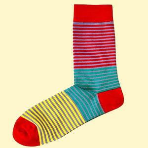 Men's Multi Colour Thin Stripe Socks