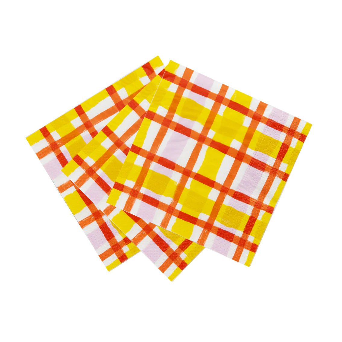 HALF PRICE!! Yellow Gingham Napkins - 20 Pack