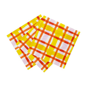 HALF PRICE!! Yellow Gingham Napkins - 20 Pack