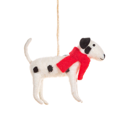 Dalmatian In Scarf Hanging Decoration