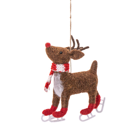 Skating Rudolph Decoration