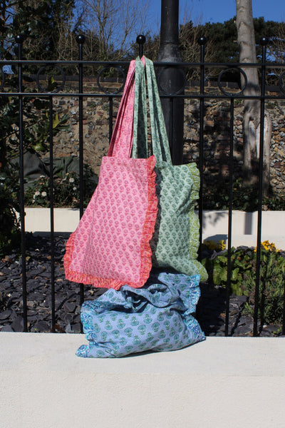 Pink Tote Bag with Frill