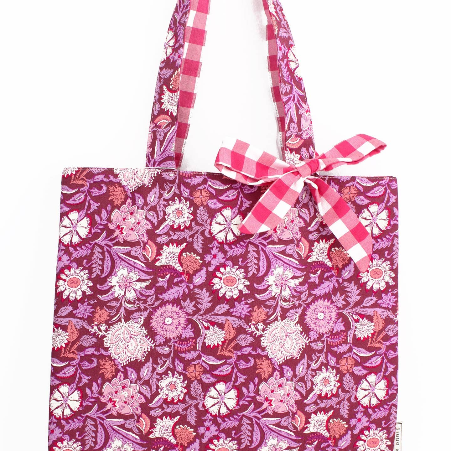 Pink Reversible Tote Bag with Bow