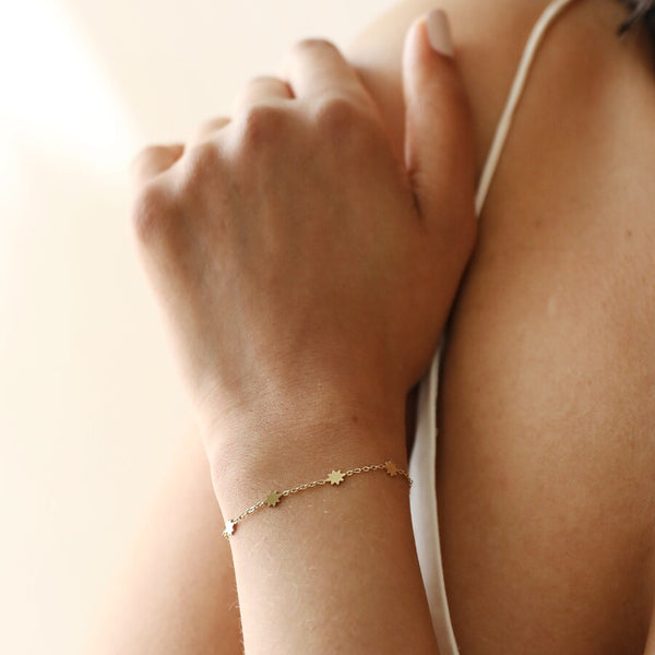 Stainless Steel Starry Bracelet in Gold