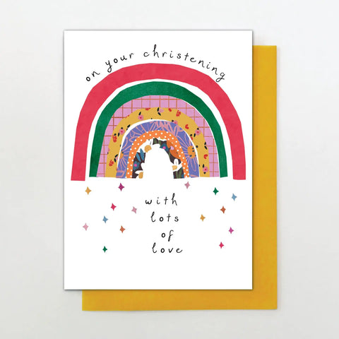 Christening Rainbow Greeting Card