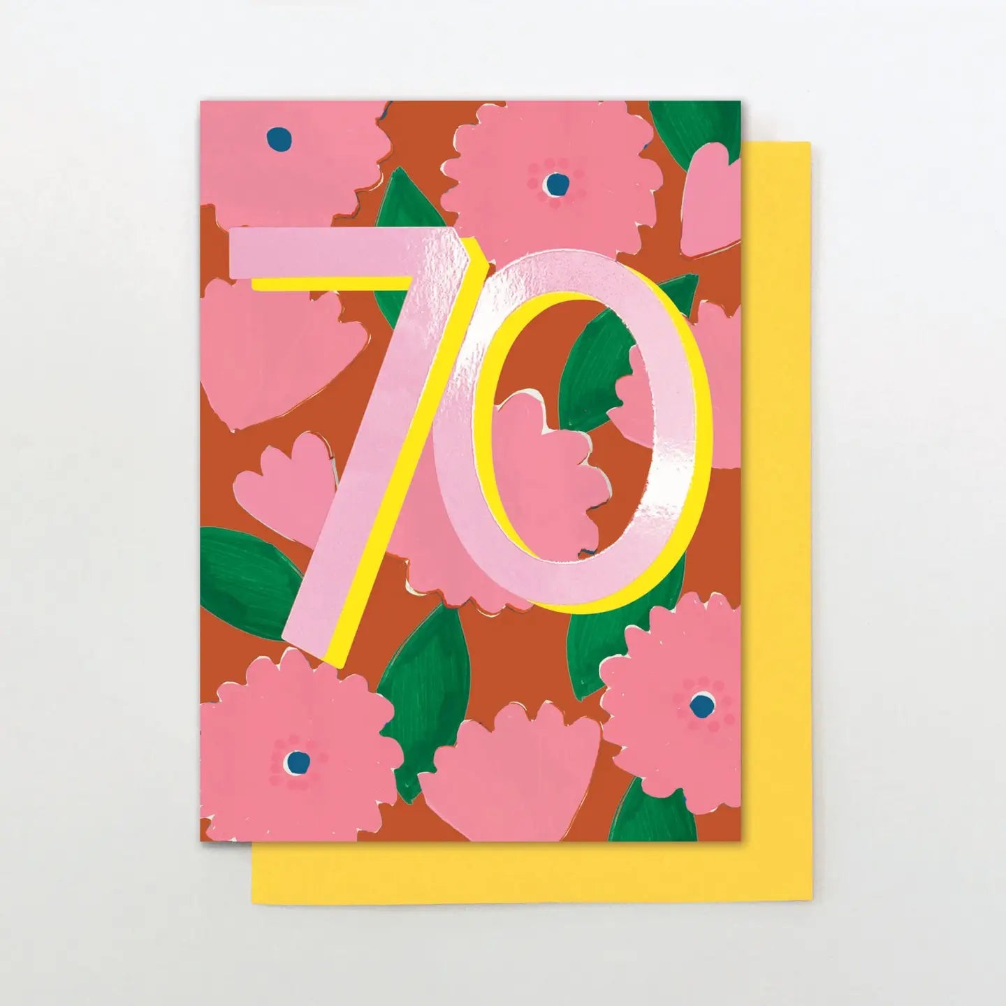 Age 70 Floral Greeting Card