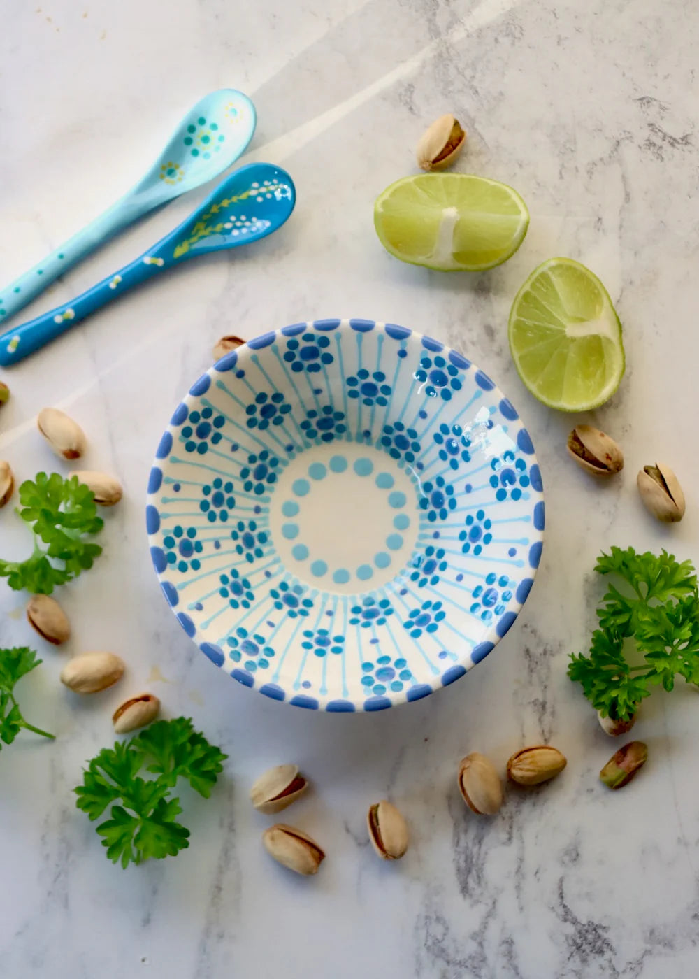 Hand Painted Blue and White Bowl