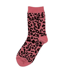 Pink Leopard Socks