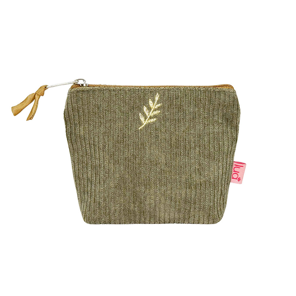 Sage Corduroy Mini Purse