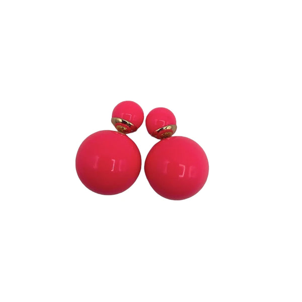 Hot Pink Orb Earrings