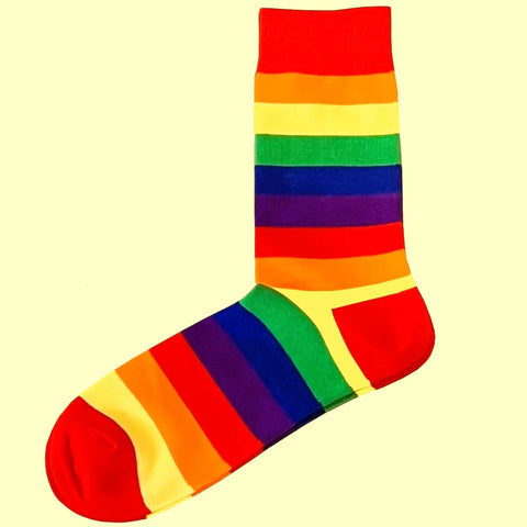 Mens Socks - Hooped Stripe Socks - Multi Coloured