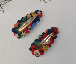 Liberty of London Fabric Hair Clips - Betsy Star