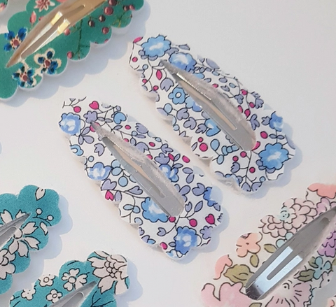 Liberty of London Fabric Hair Clip - Eloise Blue
