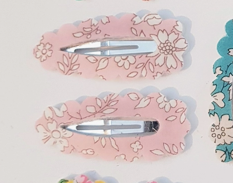 Liberty of London Fabric Hair Clip - Capel Pink