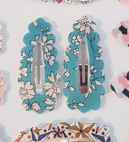 Liberty of London Fabric Hair Clip - Capel Teal