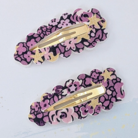 Liberty of London Fabric Hair Clip - Emma Etoile Purple