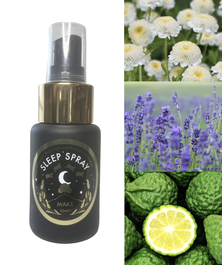 New! Sleep Spray with Lavender, Roman Chamomile and Bergamot