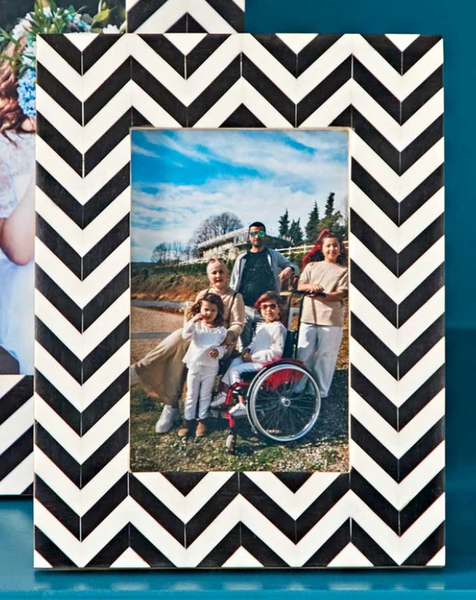 Black Chevron Photo Frame