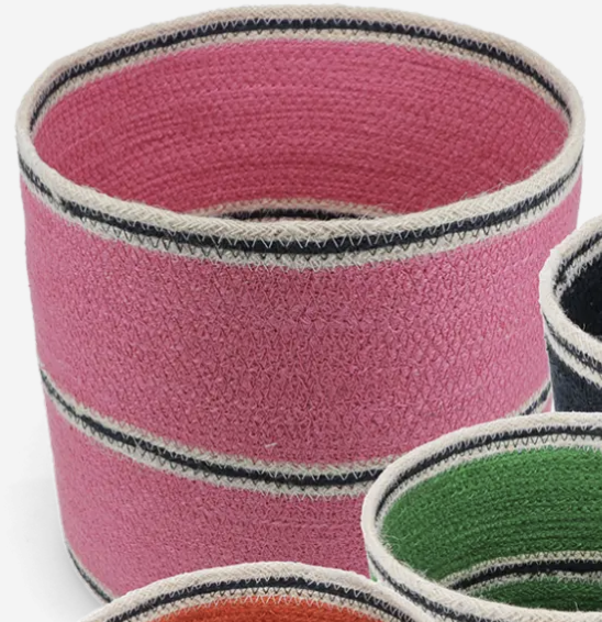 Round Jute Storage Baskets