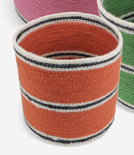 Round Jute Storage Baskets