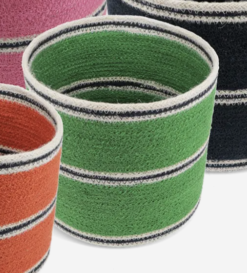 Round Jute Storage Baskets
