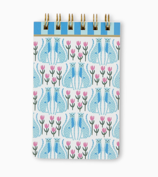 Blue Cheetahs Twin Wire Notepad