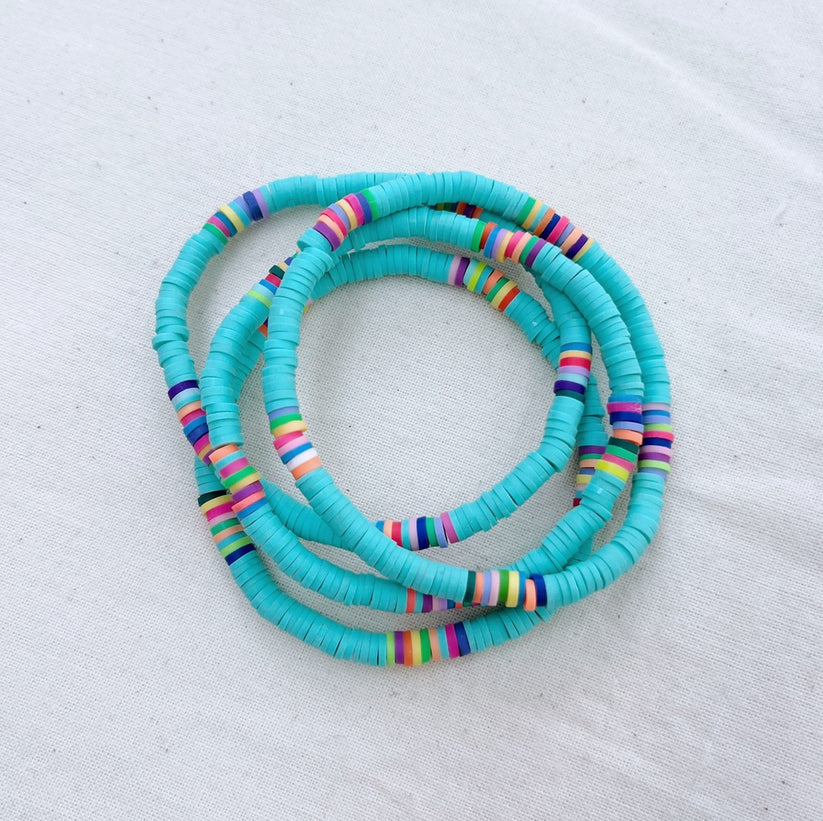 Heishi Bead Bracelets - Turquoise