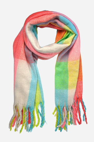 Multi Colour Large Check Heavyweight Scarf