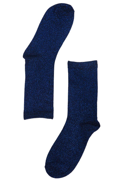 Royal Blue Sparkly Ankle Socks