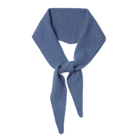 Cashmere Diamond Skinny Scarf - Denim