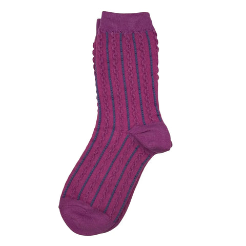 Blue & Purple Textured Socks