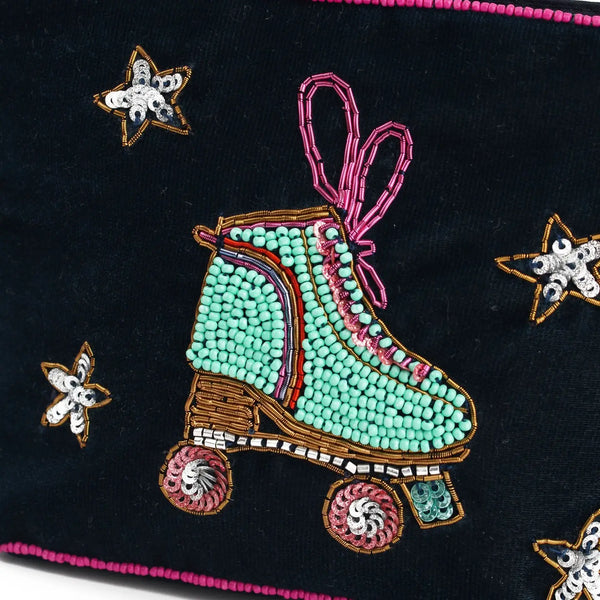 Roller Skates and Stars Small Pouch