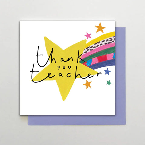Thank You Teacher Stars Greeting Card