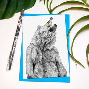 Party Bear Greetings Card