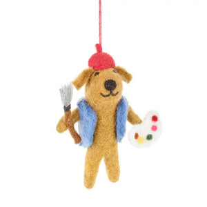 Christmas Painting Pooch Hanging Decoration