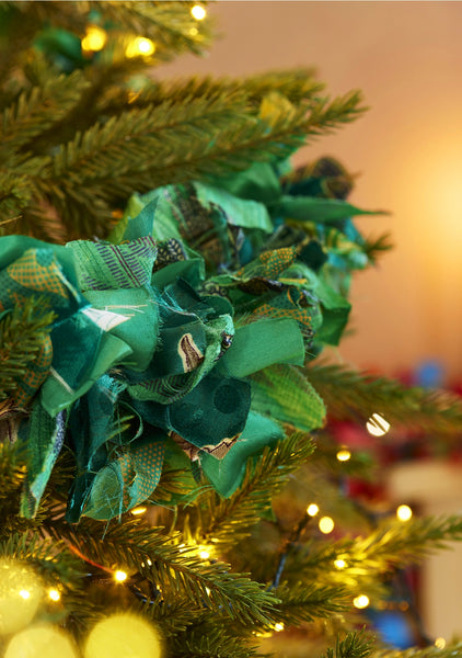 Recycled Sari Eco Tinsel/Garland - Green