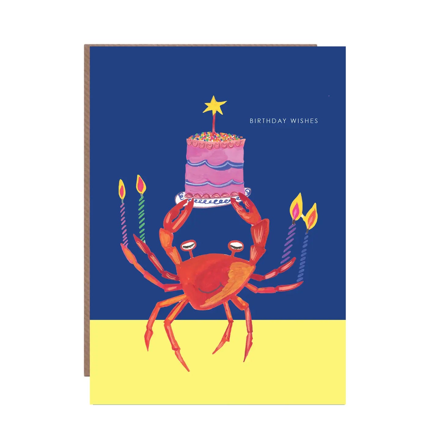 Party Crab and Cupcake Birthday Greeting Card