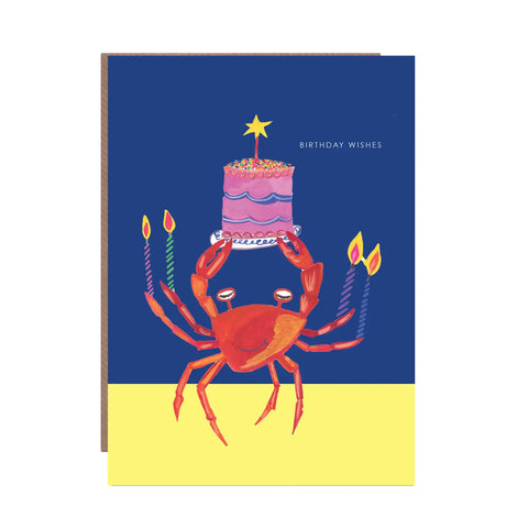 Party Crab and Cupcake Birthday Greeting Card