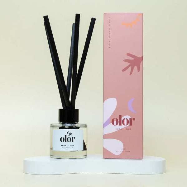 Rosa + Oud Mini Reed Diffuser