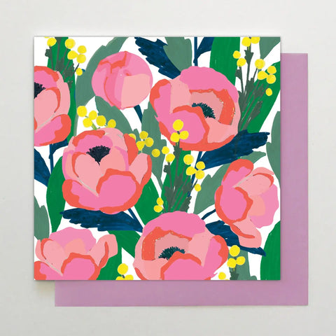 All Over Flowers Greeting Card