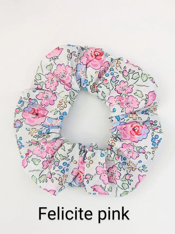 Liberty London Fabric Hair Scrunchie - Spring Collection - Felicite Pink