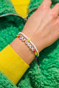 Rainbow 'Be Kind' Beaded Bracelet
