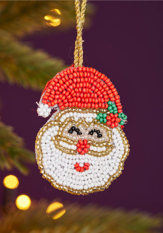 Santa Beaded Decoration