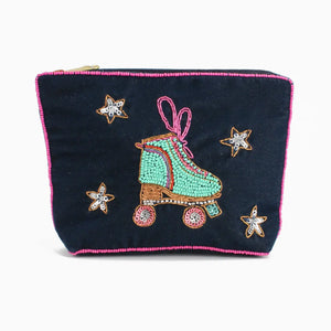 Roller Skates and Stars Small Pouch