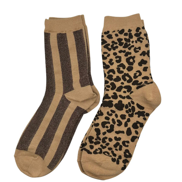 Leopard & Striped Sock Duo Box