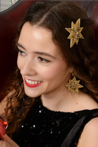 Large Gold Star Hair Clip